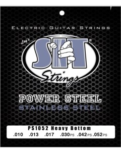 Струны для электрогитары PS1052 Powersteel Stainless Steel Heavy Bottom 10 52 Sit strings