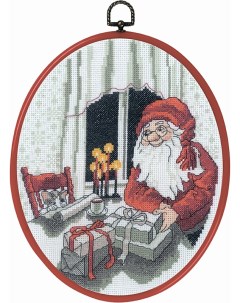Набор для вышивания Санта и кот арт 92 0621 Permin