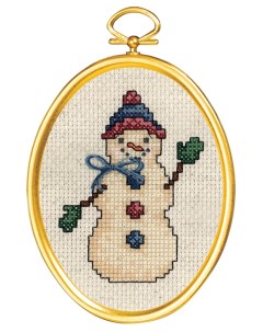 Набор для вышивания Дружелюбный снеговик 021 1794 Janlynn