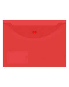 Папка конверт на кнопке с карманом для визитки 0 15 мм 330х240 мм красная Informat