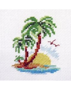 Набор для вышивания Пальмовый островок 0 155 8 6 см Alisa