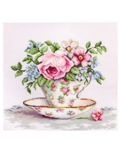Набор для вышивания Цветы в чайной чашке 27х22 см Luca-s