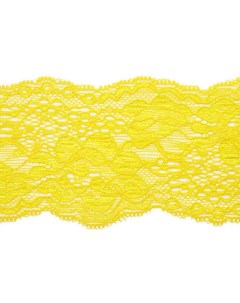 Кружево эластичное уп 10 ярд ш 65 мм желтый Дамское счастье