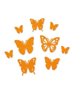 3446116 Набор самоклеящихся декоративных элементов Бабочки из фетра 9 шт Efco