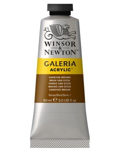 Краска акриловая Galeria 60 мл коричневый ван дик Winsor & newton