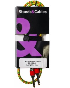 Cables Gc 108 1 Инструментальный кабель 1 м Jack Jack 6 3мм моно разноцветный Stands