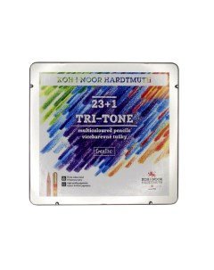 Карандаши цветные многоцветные TRI TONE 3444 24шт металл коробка Koh-i-noor