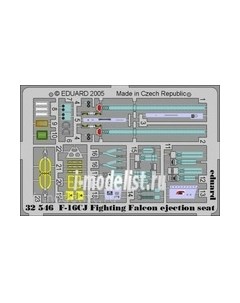 32546 Eduard 1 32 Цветное Фототравление для F 16CJ ejection seat Nobrand