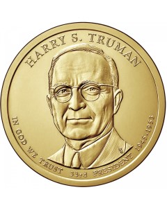 Монета США 1 доллар 2015 года 33 ий Президент Гарри Трумэн Cashflow store