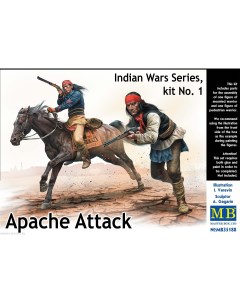 Сборная модель 1 35 Атака апачей Индейские войны набор 1 35188 Masterbox