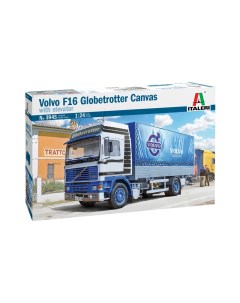Сборная модель 1 24 Грузовик VOLVO F16 Globetrotter Canvas Truck 3945 Italeri