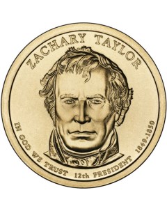Монета США 1 доллар 2009 года 12 й президент Закари Тейлор Cashflow store
