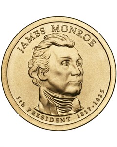 Монета США 1 доллар 2008 года 5 й президент Джеймс Монро серии Cashflow store