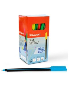 Ручка шариковая Stick Soft Touch линия письма 0 7 мм цвет чернил синий Luxor