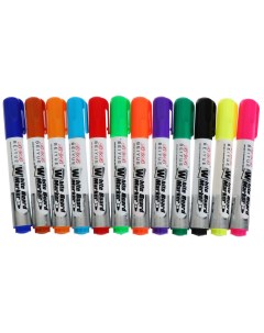 Набор маркеров для магнитно маркерной доски 3 мм 12 цветов Nobrand