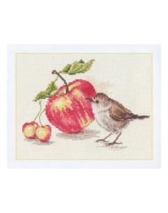 Набор для вышивания Птичка и яблоко 17х11см 5 22 Alisa