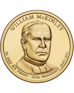 Монета США 1 доллар 2013 года 25 й президент Уильям Маккинли Cashflow store