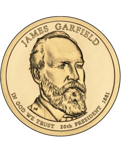 Монета США 1 доллар 2011 года 20 ый Президент Джеймс Гарфилд Cashflow store