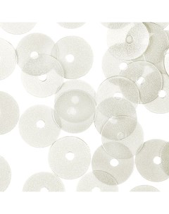 Пайетки 6 мм 5 штх10 г 001 прозрачно белые Zlatka