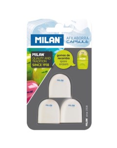 Ластик Capsule 973170 для ластикоточилки каучук 2 упаковки по 3 штуки Milan