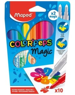 Фломастеры меняющие свой цвет Color Peps Magic 8 цветов 2 белых Maped