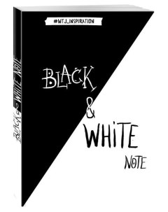 Блокнот Black White Note Стильный с черными и белоснежными страницами мягкая обложка Эксмо