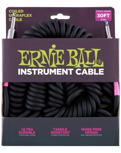 Кабель инструментальный 6044 9 метров черный Ernie ball