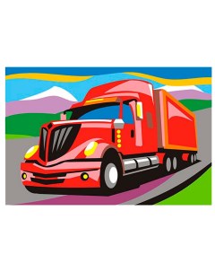 Набор для рисования по номерам Американский грузовик для малышей Лори