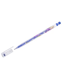 Ручка гелевая Glitter Metal Jell MTJ 500GLS D синяя 1 мм 1 шт Crown