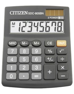 Калькулятор SDC 805BN Черный Citizen