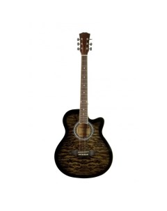Акустическая гитара с анкером глянцевая Липа 4 4 40дюйм E4030 Табак Elitaro