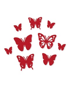 3446128 Набор самоклеящихся декоративных элементов Бабочки из фетра 9 шт Efco