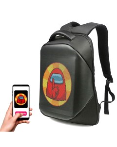 Рюкзак с LED экраном Atlas Plus цвет чёрный PowerBank в комплекте Atlas bag