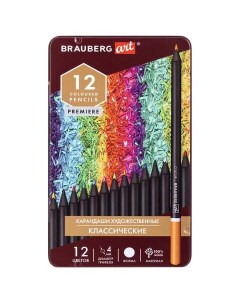 Набор цветных карандашей 12 цв арт 181540 3 набора Brauberg