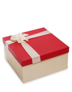 Коробка подарочная Квадрат цв беж красн WG 51 4 B 113 301758 Арт-ист