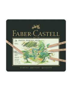 Пастельные карандаши PITT в металлической коробке 24 шт Faber-castell