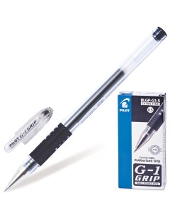 Ручка гелевая с грипом G 1 Grip ЧЕРНАЯ корпус прозрачный узел 0 5 мм лин Pilot