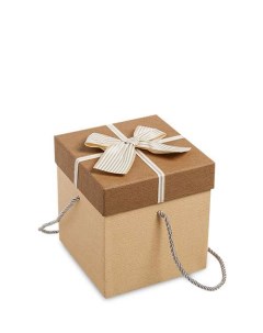 Коробка подарочная Куб цв беж коричн WG 21 1 B 113 301913 Арт-ист
