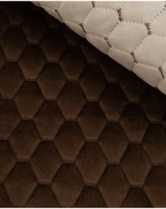 Ткань мебельная Велюр модель Диаманд AY A стеганный коричневый с желтым оттенком Крокус