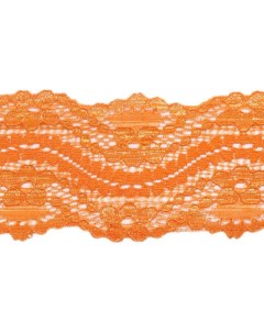 Кружево эластичное уп 10ярд 6564 ш 55 мм оранжевый Дамское счастье
