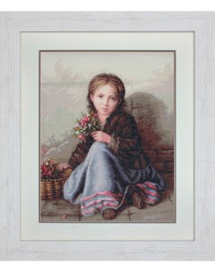 Наборы для вышивания B513 Девочка с цветами 33х42 5 см Luca-s