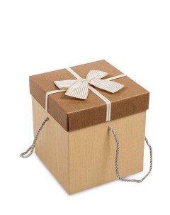 Коробка подарочная Куб цв беж коричн WG 21 2 B 113 301914 Арт-ист