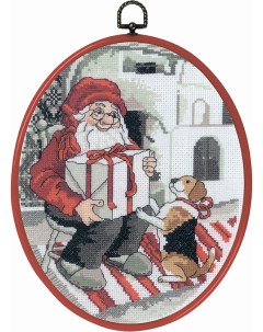 Набор для вышивания Санта и пёс арт 92 0620 Permin
