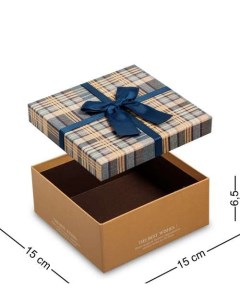 Коробка подарочная Квадрат цв беж син WG 15 1 B 113 301892 Арт-ист