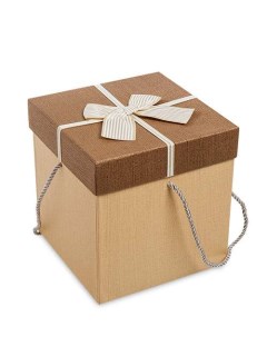 Коробка подарочная Куб цв беж коричн WG 21 3 B 113 301915 Арт-ист