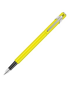 Перьевая ручка Office 849 Fluo Желтый флуоресцентный F подарочная коробка Caran d`ache