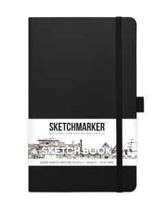 Скетчбук 2314003SM 140г м2 13х21см 160 стр цвет черный Sketchmarker