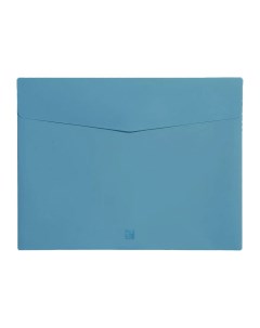 Папка на липучке конверт А4 170мкм горизонтальная Morandi голубая Comix