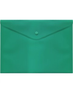Папка конверт на кнопке А3 180мкм полупрозрачная зеленая Devente