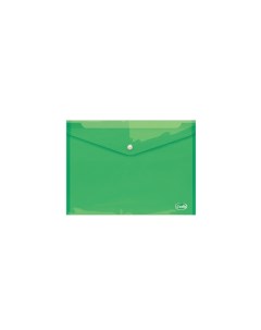Папка конверт на кнопке А4 160мкм зеленая прозрачная Centrum